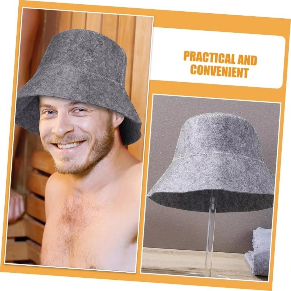 Felt Felt Sauna Cap Good Water Absorption Head Protection Bath Hat Sweat Absorbing Quickly Drying Sauna Hat Sauna Accessories