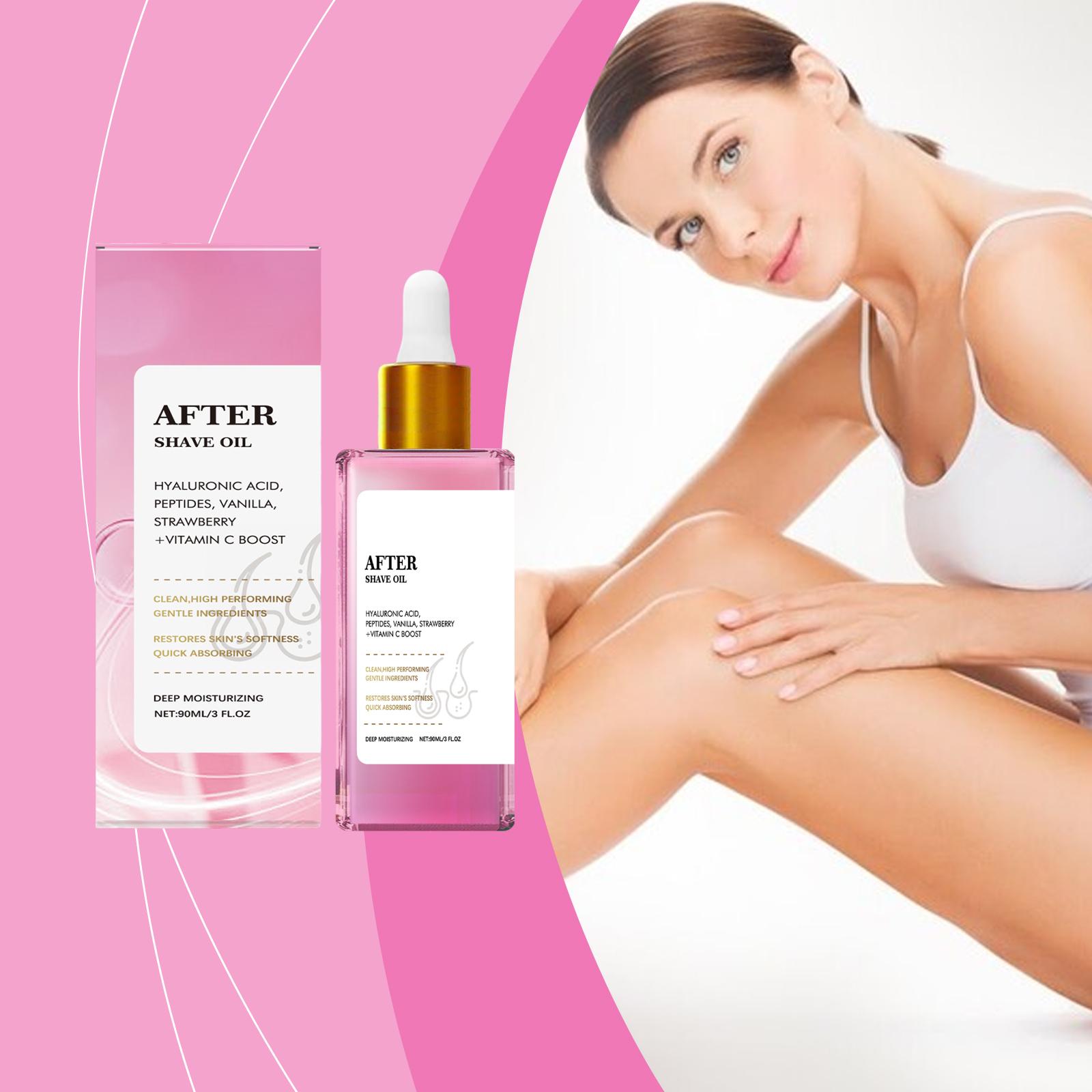 Клубника Ваниль Масло после бритья Успокаивающее Увлажняющее Питательное Освежающее Предотвращает вросшие волосы Мягкое Гладкое Восстанавливающее Уход за кожей 90ml