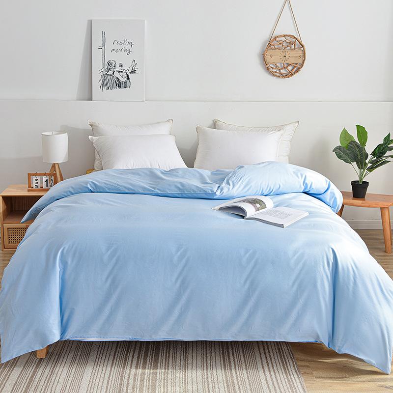 

3 шт. однотонное мытое хлопковое пододеяльник, одно пододеяльник, наволочка, постельное белье 229*260cm светло-синий