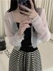 Women's French Sheer Mesh Sun Protection Cardigan - Lightweight Summer Shawl