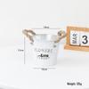 Small Retro Distressed Whitewashed Tin Flower Pot for Tabletop or Balcony Decor, Ideal for Succulents and Iron Lettering