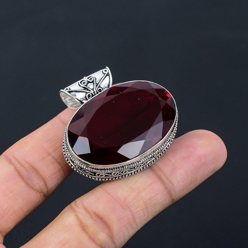 

Подарочный кулон из стерлингового серебра 925 пробы с красным гранатом