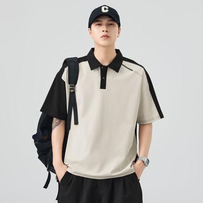 Men's Summer New Loose Short-sleeved POLO Shirt Men's Lapel Thin Short T-top