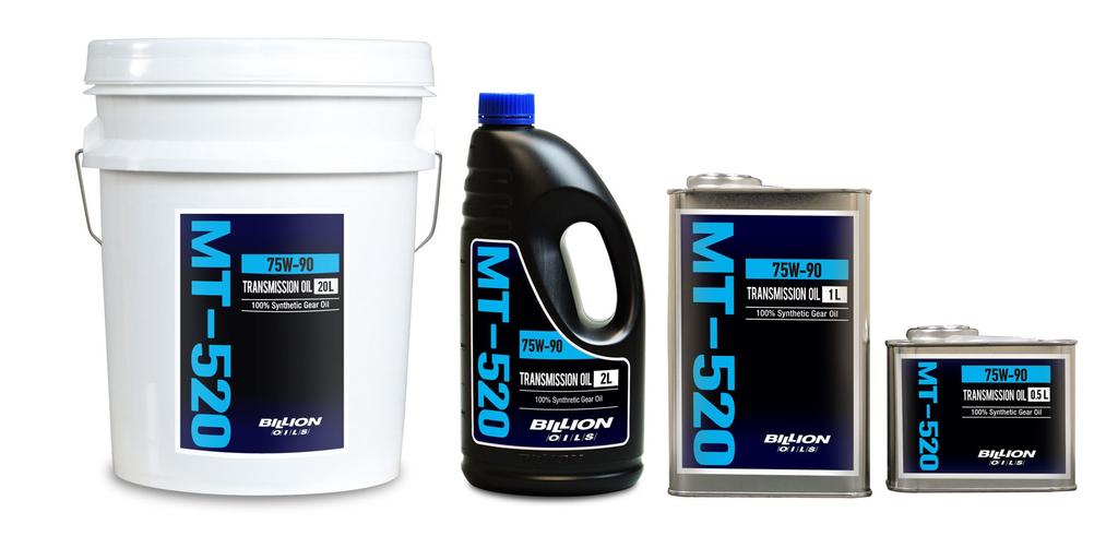 BILLION OILS MT-520 FR Manual Transmission Oil, 0.5L, 75W-90, BOIL-MT520-L05