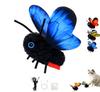 Anziehungskraft flatternder Schmetterling Insekt Katze Selbst-Hi Anti-Langeweile-Spielzeug Simulation Schmetterling Automatischer Katzenstock verbraucht körperliche Kraft blau