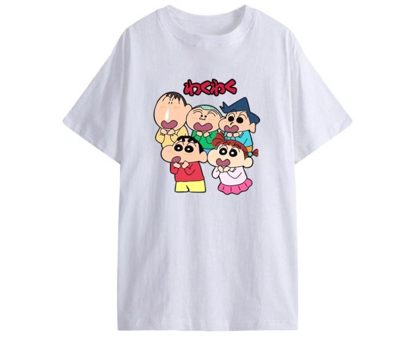Crayon Shin Chan Pure Cotton Unisexs Short Sleeve T Shirt Summer Youth Print Unique Design Loose