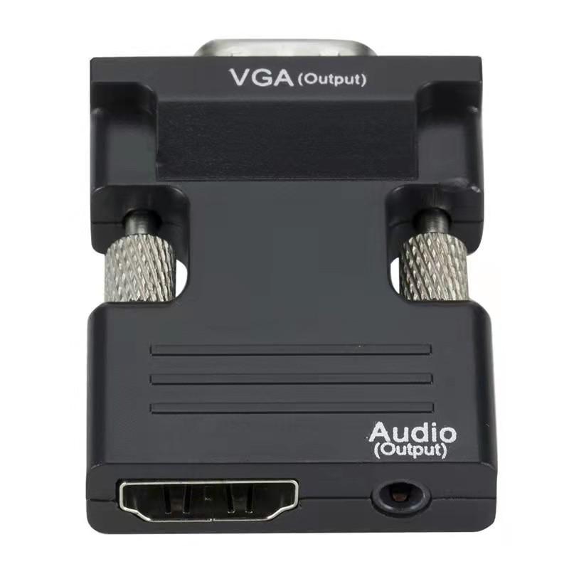 HDMI to VGA Adapter with Audio – Connect PC or Set-Top Box to High-Definition Display or Projector