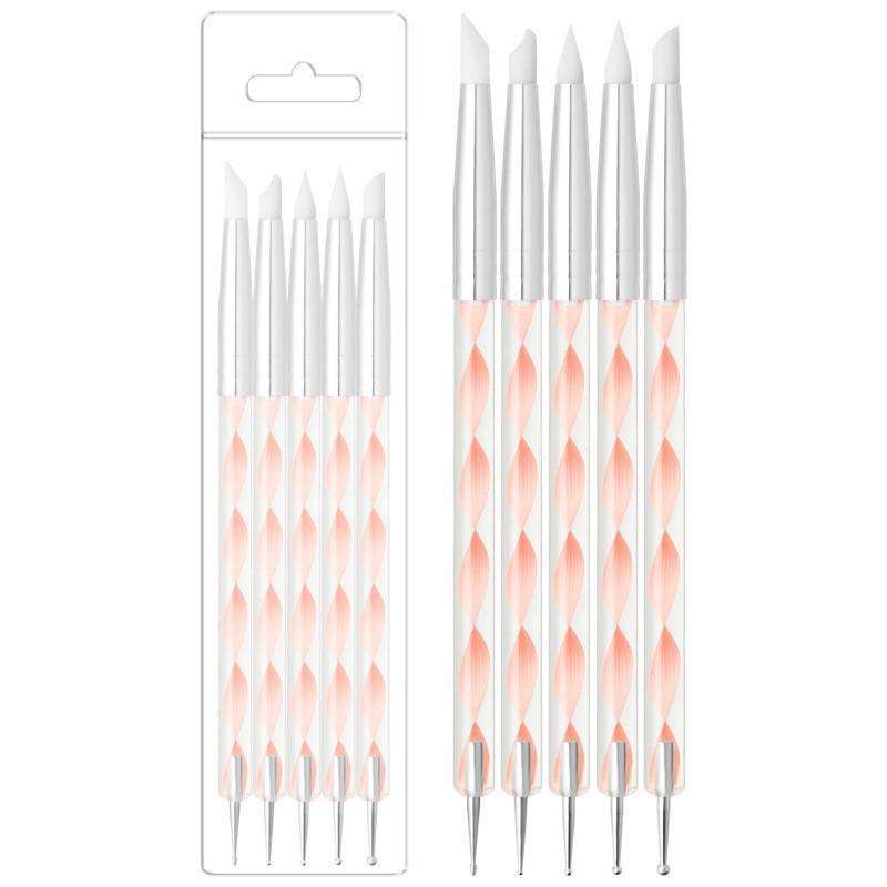Dual-Ended Silicone Nail Art Tool: Smudge & Dot Pen