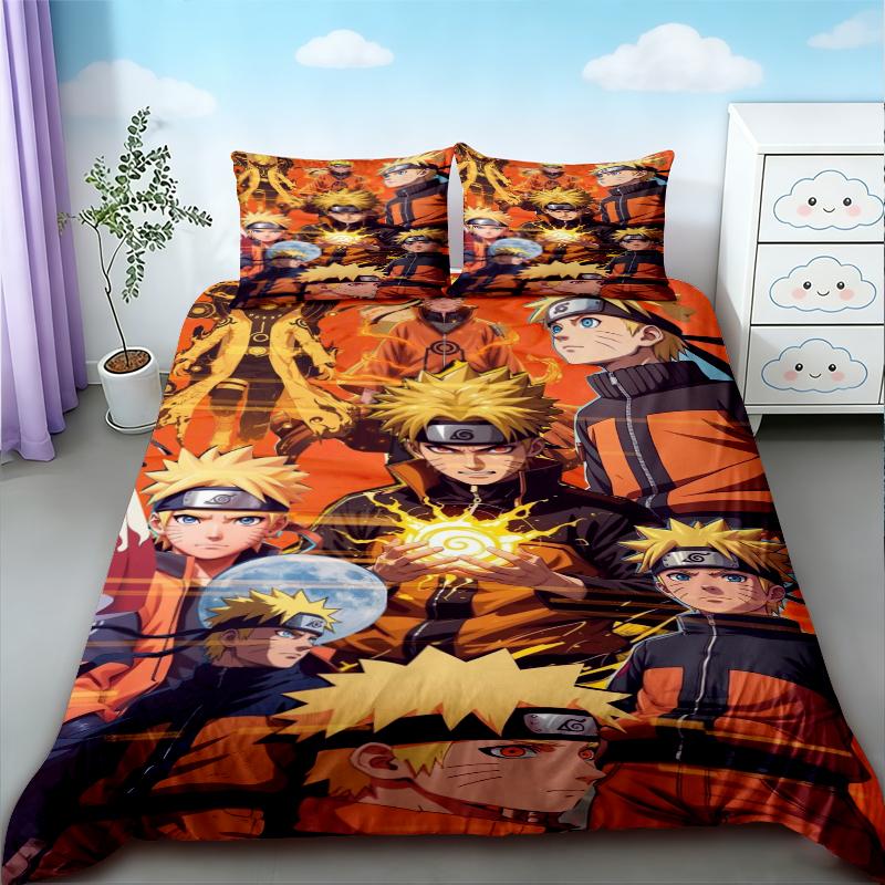 Duvet Cover Naruto Anime Cartoon Bedding Set Comforter Cover Queen King Size Teens Bedroom Dormitory Home Gifts Soft Comfortable