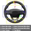For Hyundai Kona I30 2017 2018 2019 2020 Hand Stitching Car Steering Wheel Cover Wrap Interior Non-slip Interior Accessorie