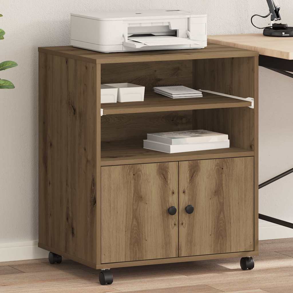 Printer Stand Artisan Oak 60 x 48 x 74 cm Particleboard