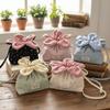 Plaid Sparkly Star Flower Bag Bundle Pocket Flower Handbag Flower Drawstring Crossbody Bag  Travel