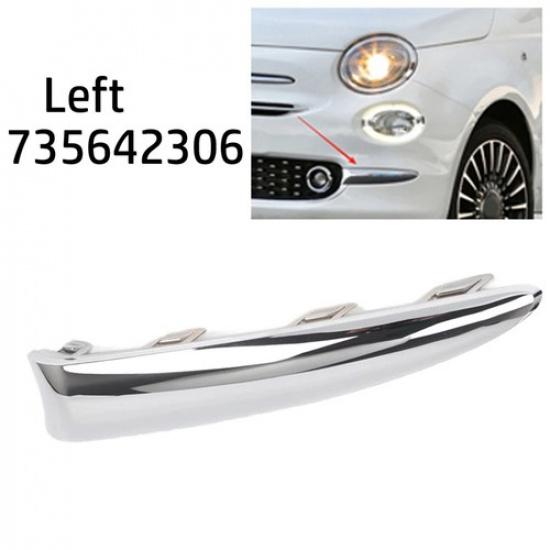 For Fiat 500 (312) Lounge 2016- Front Bumper Moulding Chrome Trim Left Side