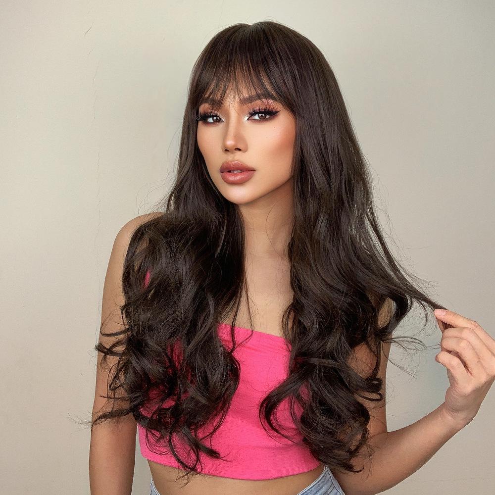 Platinblond Lange Lockige Perücke für Frauen - Promi-Stil, Natürliches und Flauschiges Vollkopf-Set