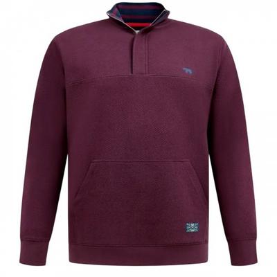 Mens D555 Lancaster Quilted Quarter Zip Kingsize Sweatshirt