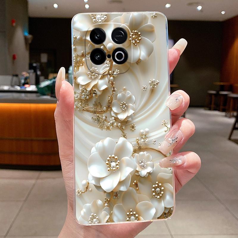 Luxury Butterfly Flower Case For Vivo iQOO Neo 10 / Neo10 ( Snapdragon 8s Gen 4 Version ) Clear TPU Silicone Cover Fundas Coque