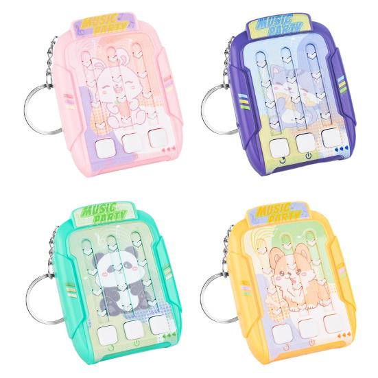 Fast Push Rhythm Game Machine with Music Light Stress Relief Electric Handheld Musical Challenge Toy Kids Adults