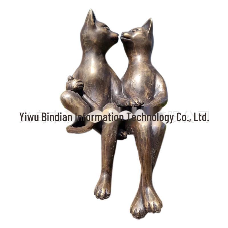 

Европейское и американское оформление домашнего сада: Милые украшения из смолы «Свидание котенка». W244