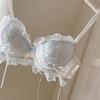 Japanese Sweet Teenage Girl Lolita Court Lace Bra Small Bust Push-Up Wire-Free Underwear