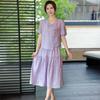 Ya Lu New Chinese Style Embroidered Two-Piece Dress Set for Moms