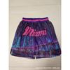Miami Heat Basketball Shorts Men City White Black Rainbow Print Performance Sportswear Cotton Athletic Pants