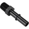 1/4 NPT Male to 3/8" SAE Quick Disconnect Male Push On EFI Fuel Fitting Adapter Straight Aluminum Black