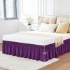 Solid Color Elastic Bed Skirt Elastic Built-in Bed Apron