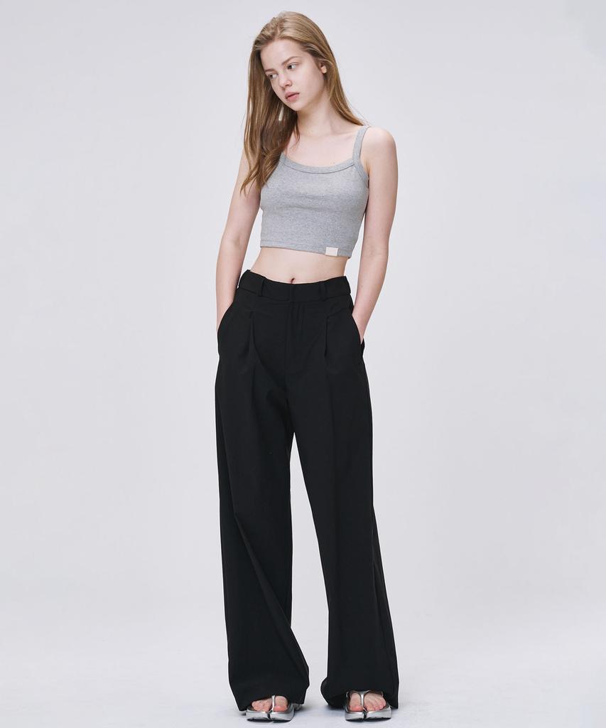 MALOUPE 2158 Nylon Wide Pants (Black)