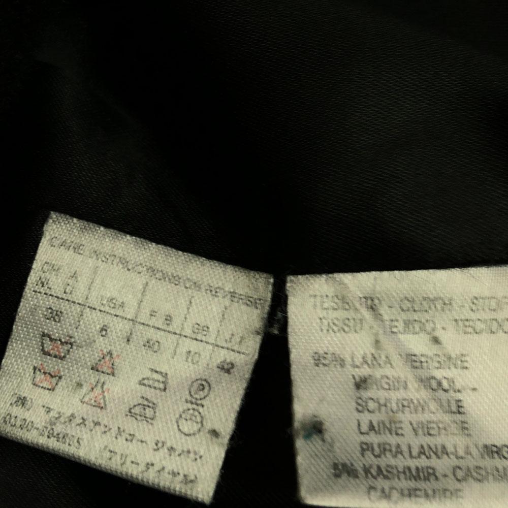 MAX&CO Made In Italy Wool Chester Coat 42 Black Women Used