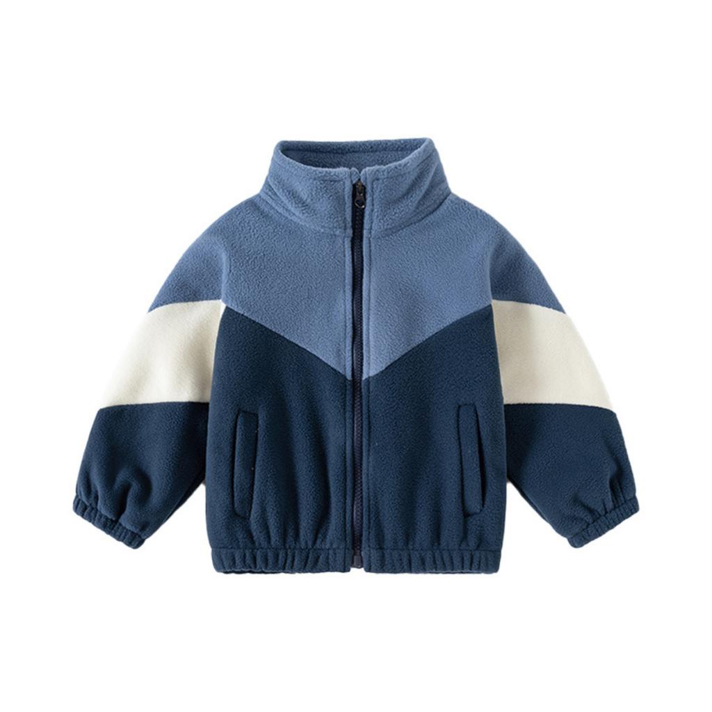 Boys Reversible Jacket Color Block Casual Warm Outerwear for Fall