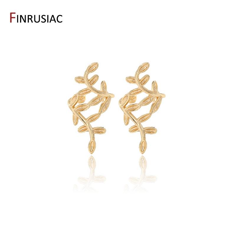 New Fashion Ear Clips For Women Jewelry High Quality Copper Metal Gold Plated Ear Clip Earrings Wholesale