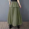 Xitao Bud Button False Two Pieces Skirt ZMY1192