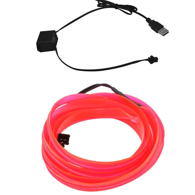 Set di Strisce LED Decorative Ambientali per Interni Auto USB