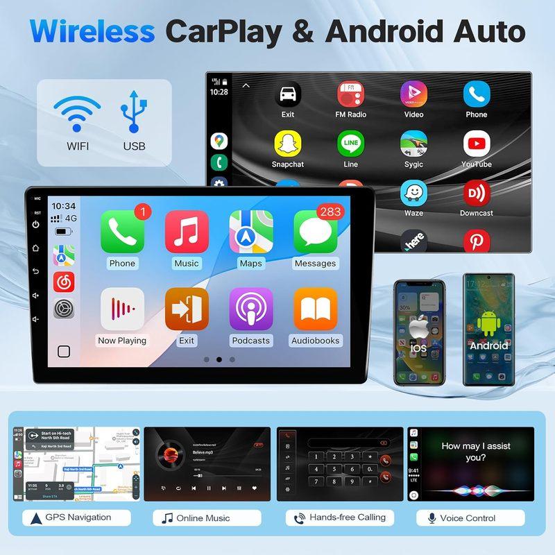 9 Inch Touchscreen Stereo for Prius Support Wireless Carplay Android Auto GPS Bluetooth 5G WiFi FM SWC + Backup Camera (Fit J.B