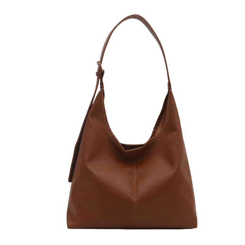 Stylish Korean Version Plain Color Tote Bag Perfect For Autumn With Large Capacity And Fashionable Design