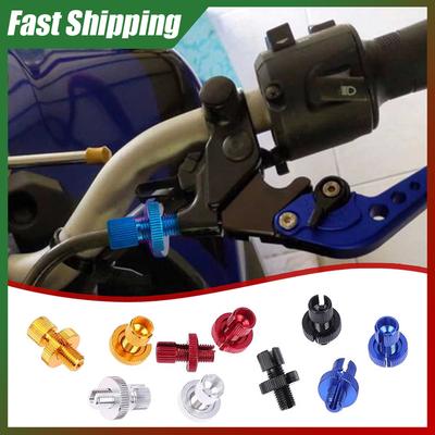 2pcs Motorcycle Handle Brake Hose M10 Screw Motorcycle Clutch Cable Aluminum Adjuster Clips Motorcycle Brake Cable Fixing Screws
