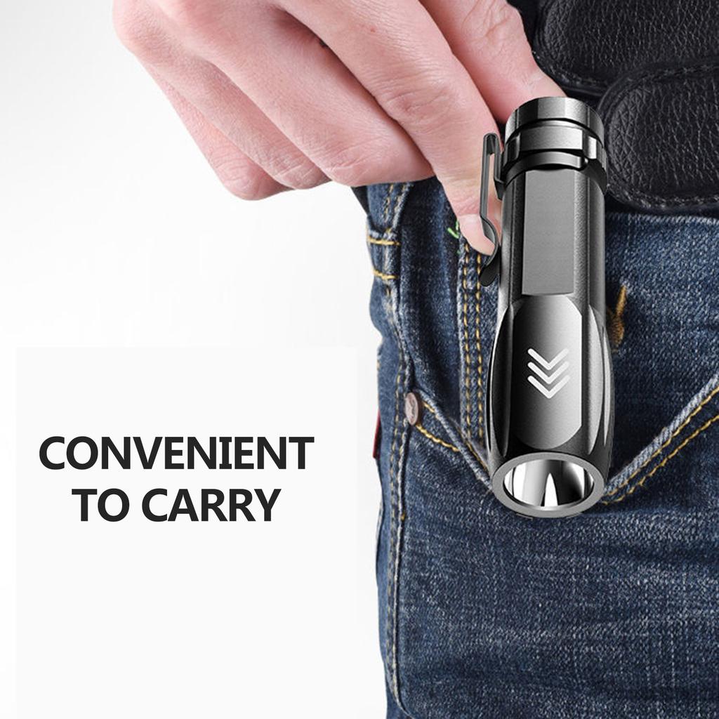 USB Glare Flashlight Multi-function Zoom Flashlight Outdoor Camping Flashlight