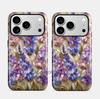 Light luxury premium gilt lavender oil painting mobile phone case iPhone13pm magnetic film case Apple 17promax