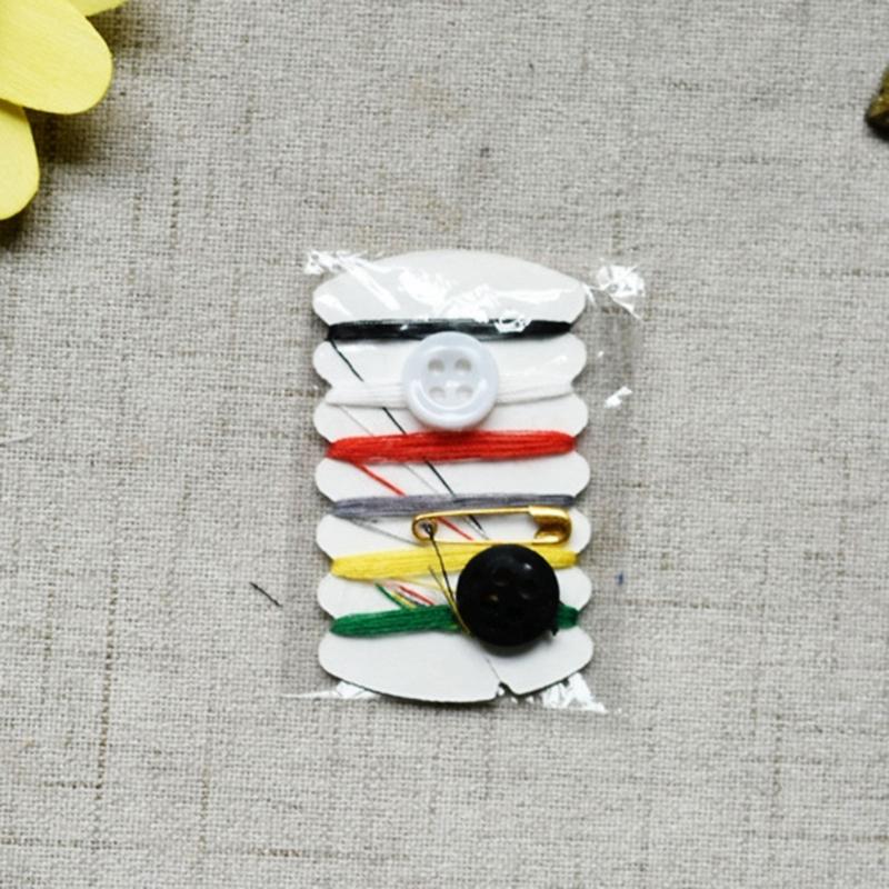 20 Sets Thread Repair Kit with Needle, Threads, Button with Six Assorted Color