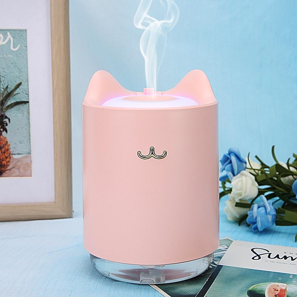 320ML USB Charging Desktop Mini Air Humidifier for Bedroom Home Office Pink