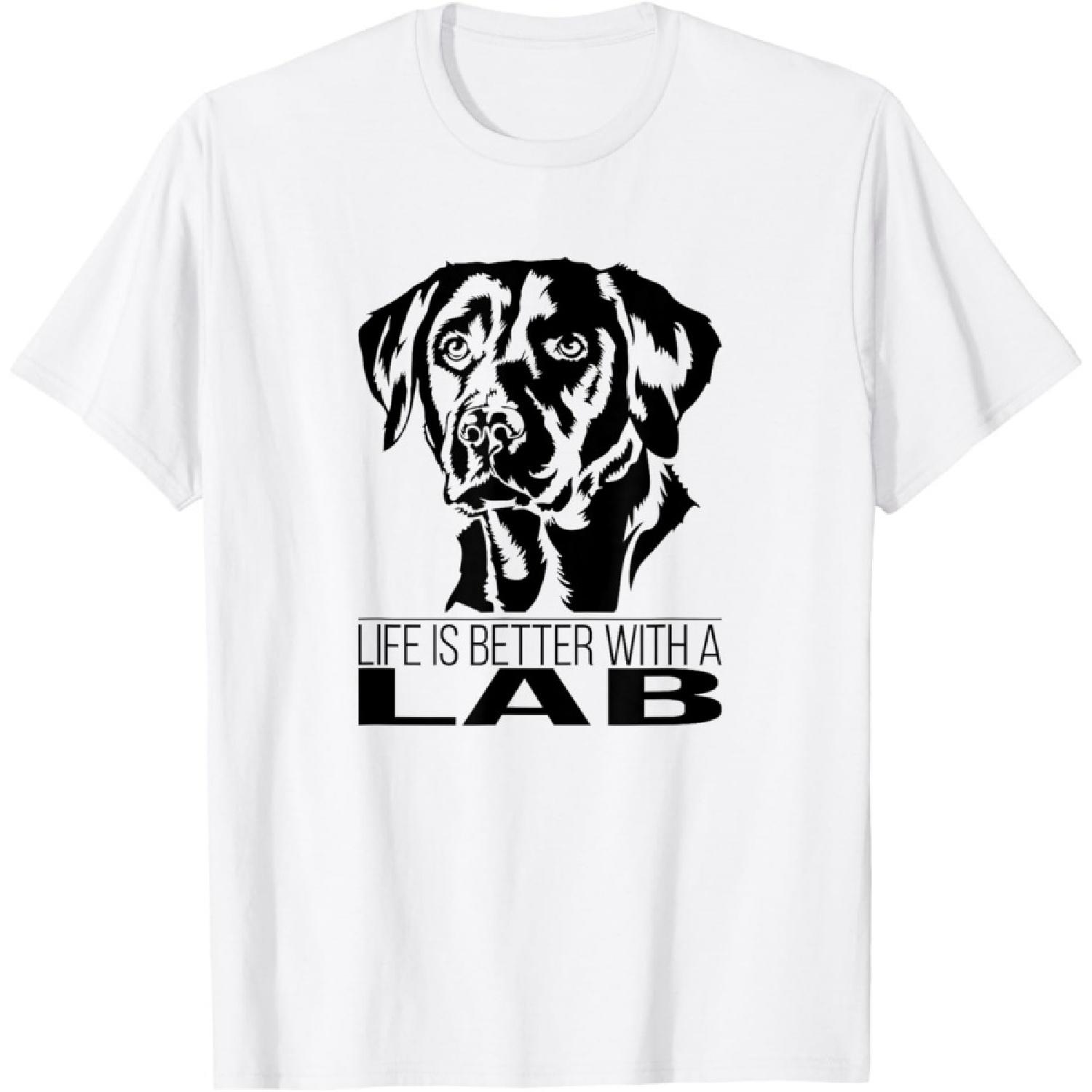 Life is Better Lab Labrador Retriever dog saying mom dog T-Shirt S