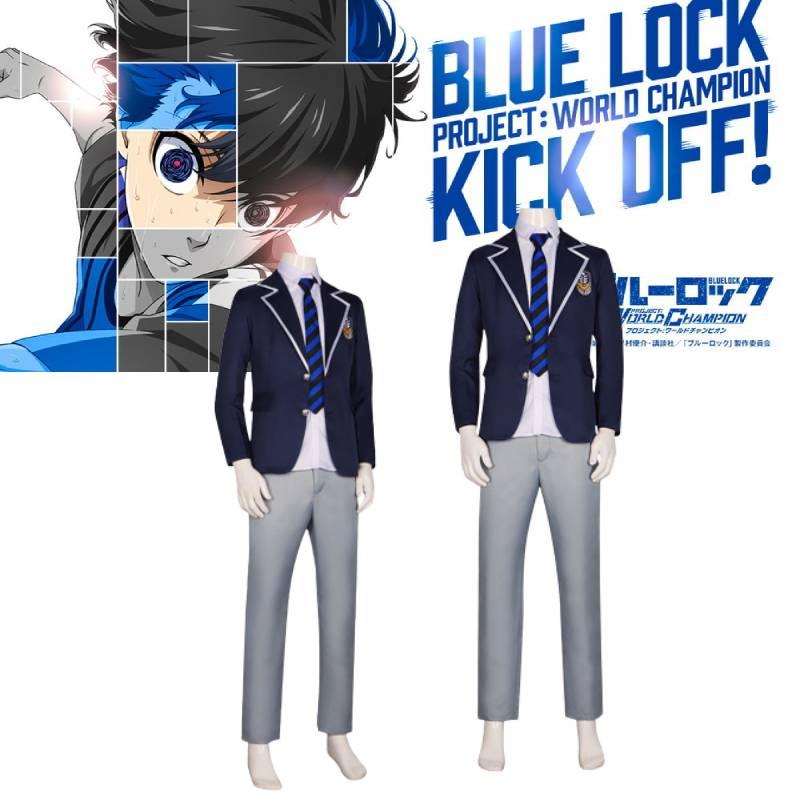 Blue Lock Cosplay Suit Isagi Yoichi School Uniforms Coat Tie Shirt Pants Costume