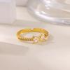 Simple Zircon Butterfly Open Ring Niche Design Ring Daily Wear Jewelry New