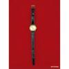 Used Today only RADO Rado Vintage Ladies Watch Gold Dial Black Leather Strap Working Item (Battery Replaced) Video is AI