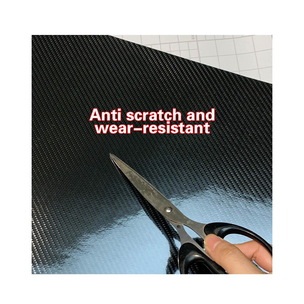 7D Carbon Fiber Car Interior Vinyl Film Decorative Sticker Anti Scratch Protective Film Universal Self Adhesive Car-Styling Trim