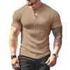 Europe And The United States Solid Color Men's Summer Versatile Short-sleeved Casual Knitted T-shirt