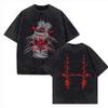 Vintage Gewaschenes Jujutsu Kaisen CHOSO T-Shirt Damen Unisex Anime Baumwoll-T-Shirt Sommer Street Unisex Oberteile Kleidung Bequem