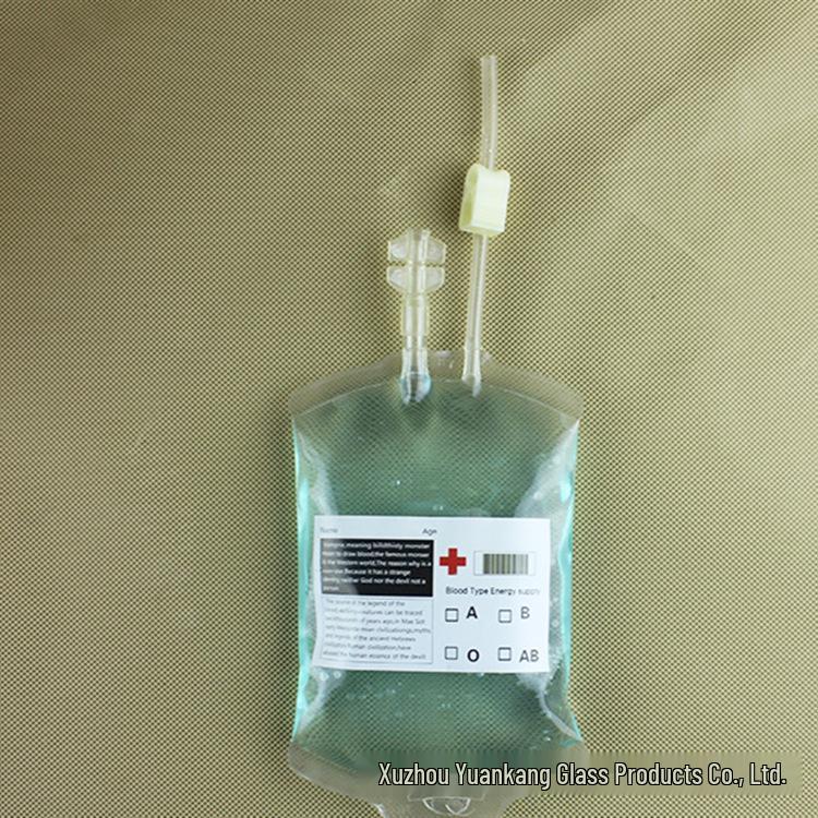 Halloween Vampire Blood Bag Juice Pack with Double Tube