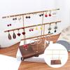 Earrings Holder Organizer Decorative Display with Detachable Wooden Base for Ear Bracelet