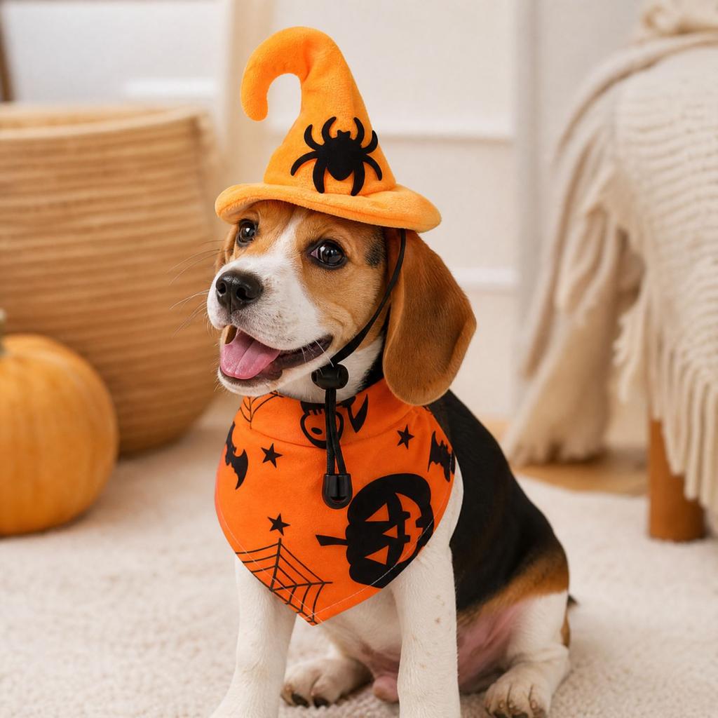 Halloween Dog and Costume Set, Funny Pet Clothes with Accessories